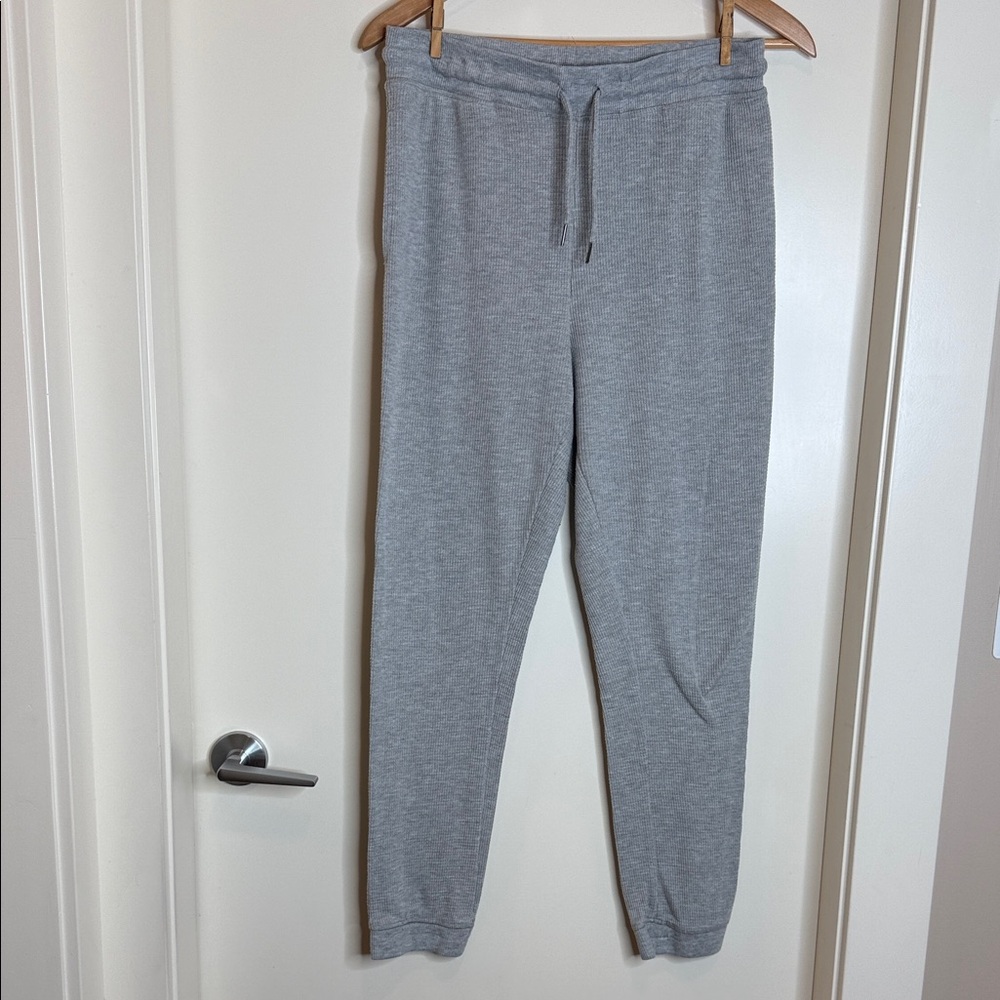 Women's Gray Waffle Jogger Pants